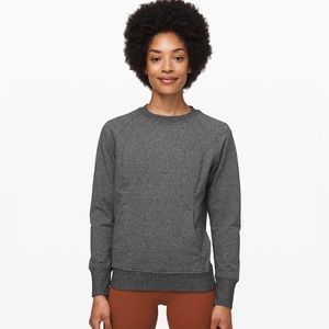 Lululemon Scuba Crew Heathered Speckled Black